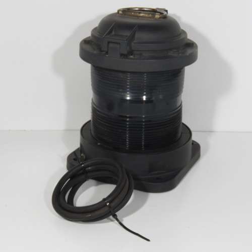 Dutch marine all-round white signal lantern - Not tested - Height 30 cm - Base 20,5 x 20,5 cm