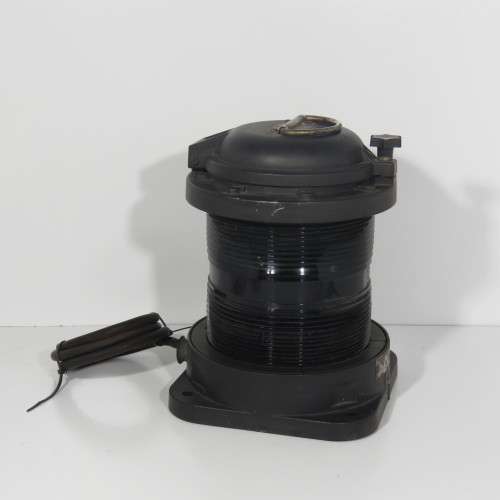Dutch marine all-round white signal lantern - Not tested - Height 30 cm - Base 20,5 x 20,5 cm