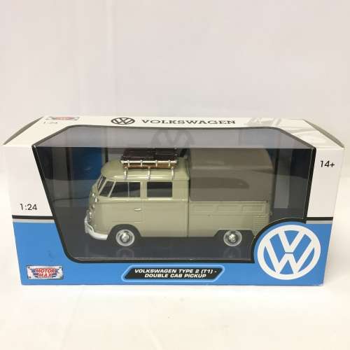 MotorMax Volkswagen Type 2 Double cab pickup van - scale 1/24 in box