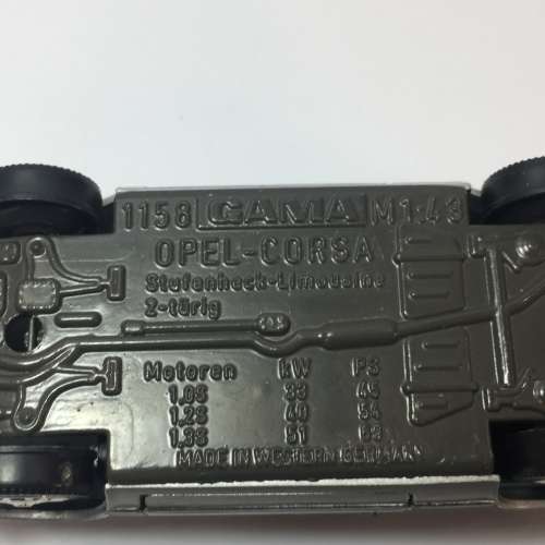 Gama Opel-Corsa model toy car - scale 1/43