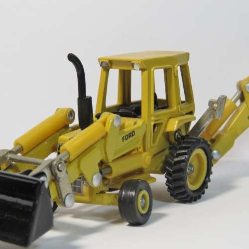 ERTL Ford 555B Backhoe with front loader construction model - Scale 1/64