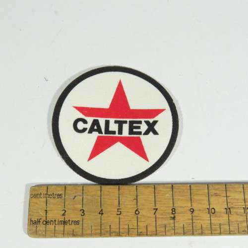 Vintage Caltex service attendant cloth badge