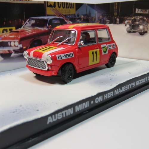 James Bond 007 - Austin Mini racing model car - On her Majesty's secret service