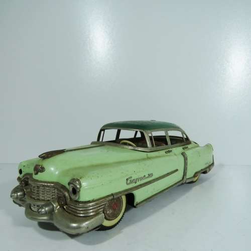 Vintage Gama Cadillac tin plate car - Used to be a battery operated model, but inner parts removed