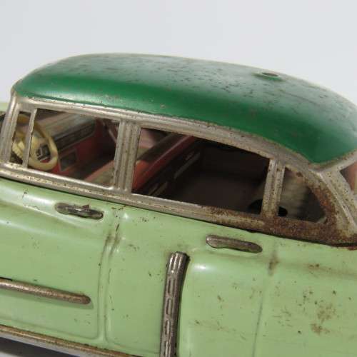 Vintage Gama Cadillac tin plate car - Used to be a battery operated model, but inner parts removed
