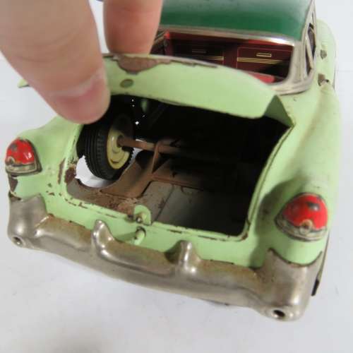 Vintage Gama Cadillac tin plate car - Used to be a battery operated model, but inner parts removed