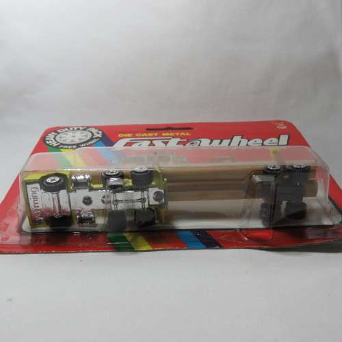 Vintage Yatming Fast Wheel #1384 truck and log trailer in pack