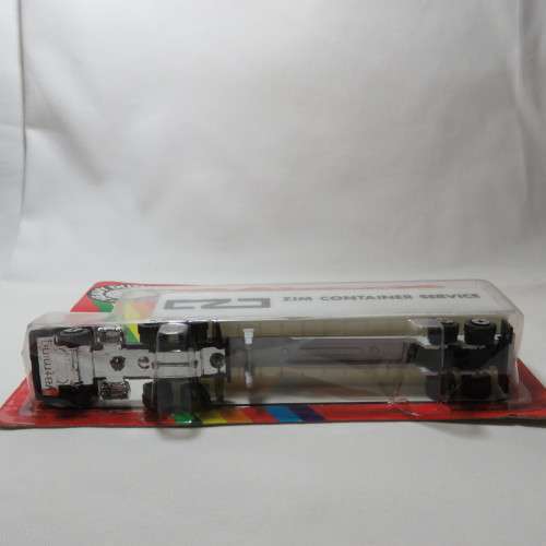 Vintage Yatming Fast Wheel ZIM container services #1385 delivery truck and trailer in pack