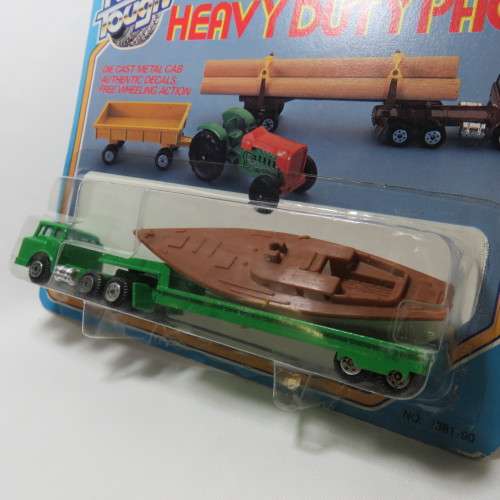 Vintage Yatming Road tough #1387 truck and boat on trailer in pack
