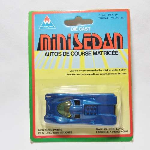 Vintage Tin Toys die cast mini Sedan toy car in pack