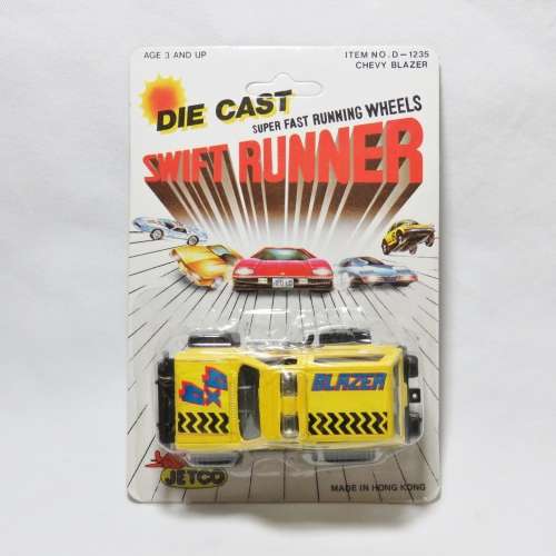 Vintage Jetco die cast swift runner 4x4 Blazer in pack
