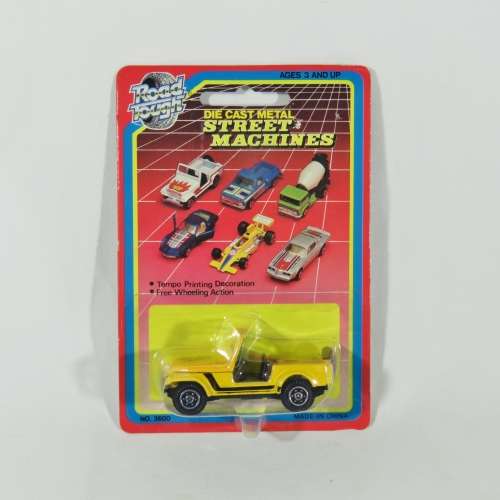 Vintage Road Tough die cast metal street machines Jeep toy car in pack