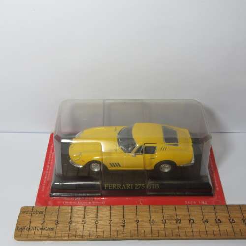 Ferrari 275 GTB yellow model car - Scale 1/43