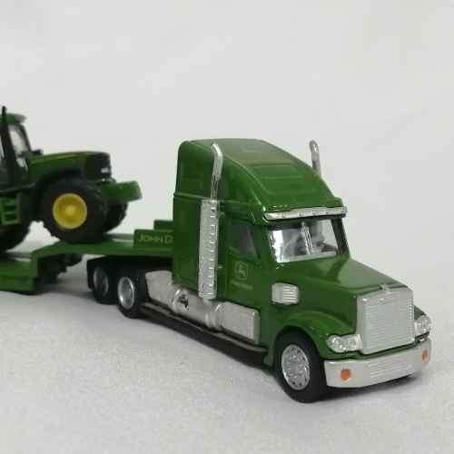 Siku #1832/1837 John Deere truck and low loader with 2 John Deere tractors