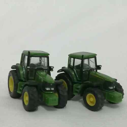 Siku #1832/1837 John Deere truck and low loader with 2 John Deere tractors