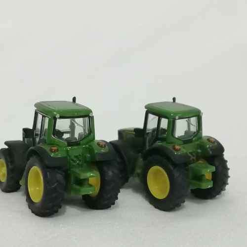 Siku #1832/1837 John Deere truck and low loader with 2 John Deere tractors