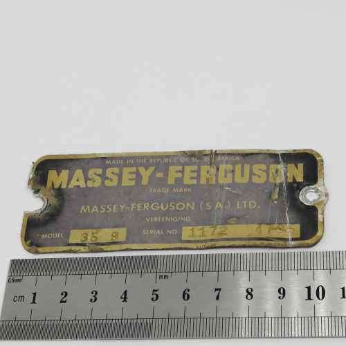 Lot of 5 Agricultural Machinery serial numberplates