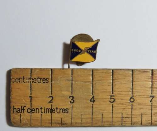 Vintage Good Year button hole badge