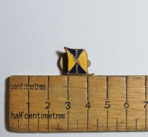 Vintage Good Year button hole badge