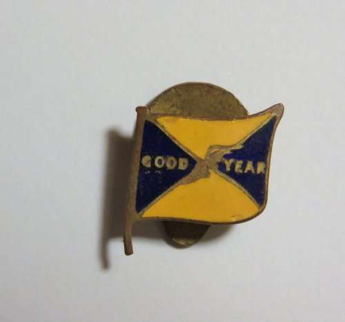 Vintage Good Year button hole badge