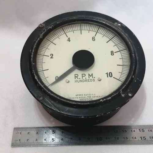 Vintage Weston model 954 Ships tachometer for model 750 generator