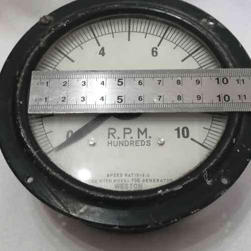 Vintage Weston model 954 Ships tachometer for model 750 generator