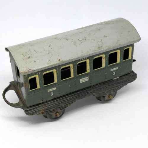 Vintage O-Gauge tinplate passenger coach #2454 - made in US Zone Germany