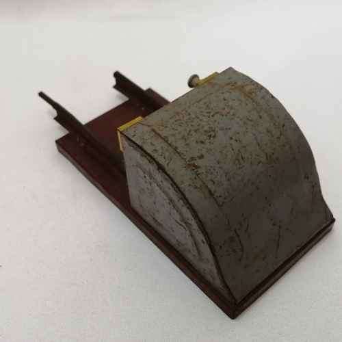 Vintage O-Gauge tinplate rail buffer stop- one stopper missing