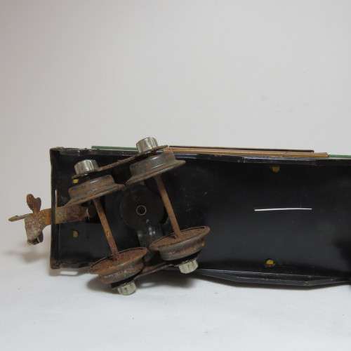 Lionel Lines Tin Train Wagon - Light rust - Babe Ruth 1679 - Sliding doors missing
