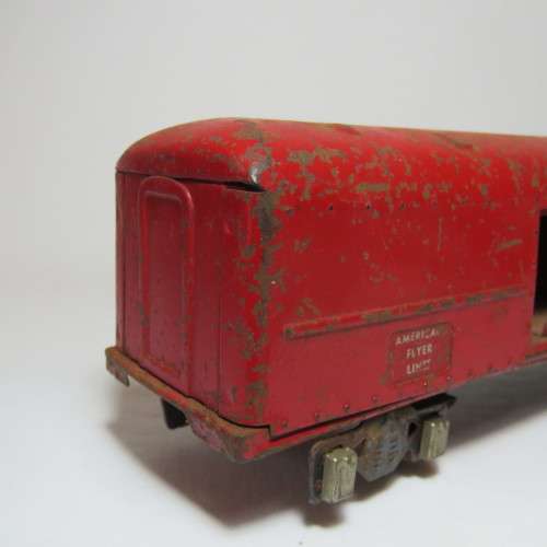 American Flyer Lines no 494 - Goods wagon - Tinplate - Some wheels missing