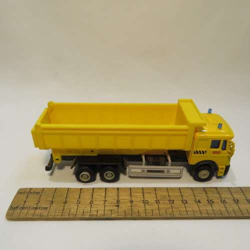 Die-cast and plastic construction truck
