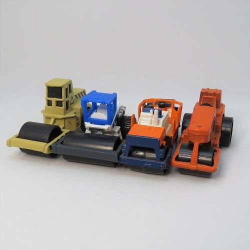 Lot of 4 Die-cast road rollers