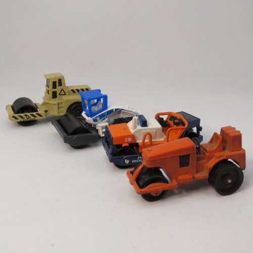 Lot of 4 Die-cast road rollers