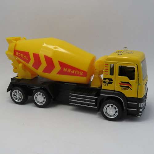 Cement mixer truck with lights and sound - Die-cast and plastic