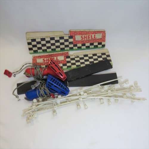 Lot of vintage Tri-Ang Scalextric controllers and accessories