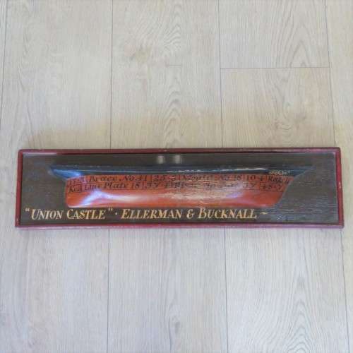 Union Castle - Ellerman and Bucknall ships plaque - 17,5 x 69 cm
