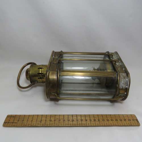 Vintage brass wedge Ships nautical lantern