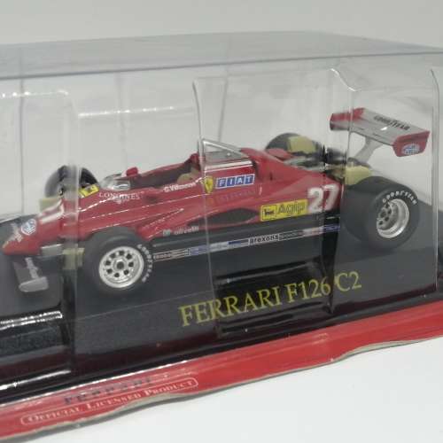 Ferrari F126 C2 die-cast model car - #27 G. Villeneuve - some damage to packaging -  scale 1/43