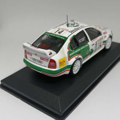 Skoda Octavia WRC die-cast rally model car - 2003 Monte Carlo Rallye - scale 1/43