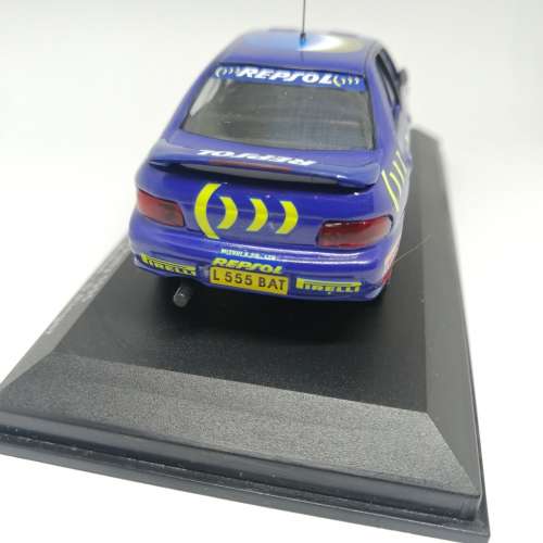 Subara Impreza die-cast rally model car - 1995 RAC rally - scale 1/43 - case cracked