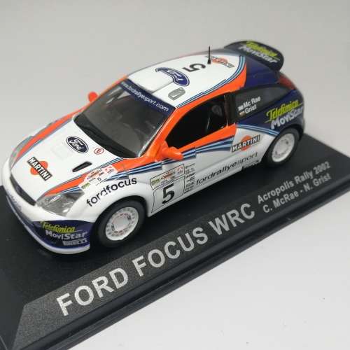 Ford Focus WRC die-cast rally model car - 2002 Acropolis Rally - #5 C. McRae / N. Grist