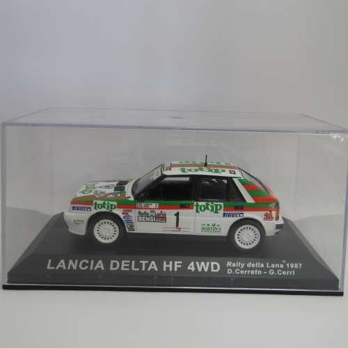 Lancia Delta HF 4WD die-cast rally model car - 1987 Rally della Lana - Scale 1/43