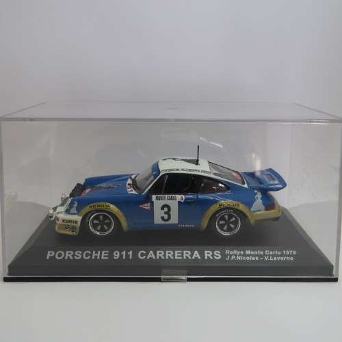 Porsche 911 Carrera RS die-cast rally model car - 1978 Rally Monte Carlo - Scale 1/43