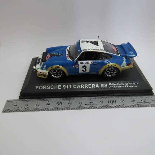 Porsche 911 Carrera RS die-cast rally model car - 1978 Rally Monte Carlo - Scale 1/43