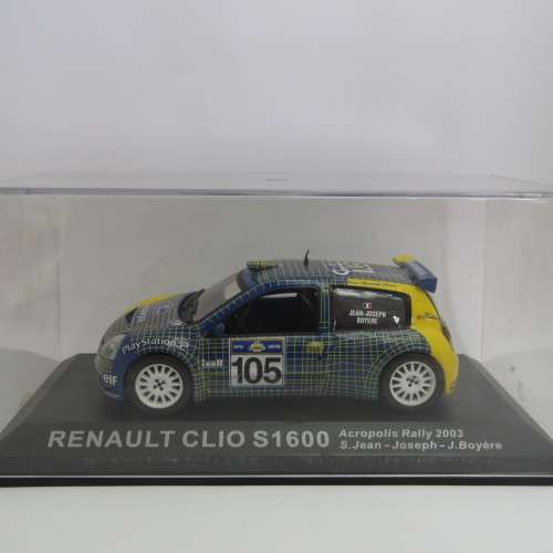 Renault Clio S1600 die-cast rally model car - Acropolis Rally 2003 - Scale 1/43