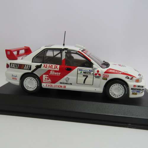 Mitsubishi Lancer EVO III die-cast rally model car - 1000 Lakes Rally 1996 - Scale 1/43