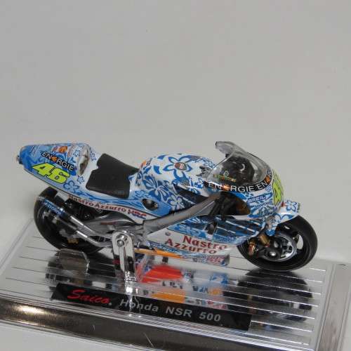 Saico Honda NSR 500 MotoGP die-cast motorcycle - #46 Valentino Rossi - Scale 1/18 in box