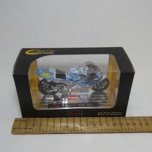 Saico Honda NSR 500 MotoGP die-cast motorcycle - #46 Valentino Rossi - Scale 1/18 in box