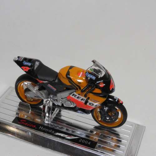 Saico 2004 Honda RCV 211 Repsol MotoGP die-cast motorcycle - #4 Alex Barros - Scale 1/18 in box