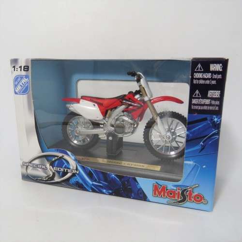 Maisto Honda CRF450R dirt bike die-cast motorcycle - Scale 1/18 in box